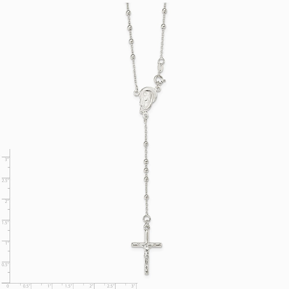 Sterling Silver Crucifix Necklace - Product Photo