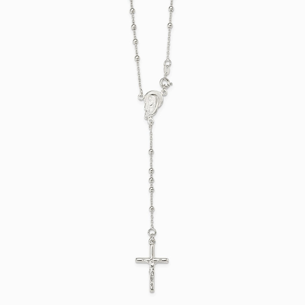 Sterling Silver Crucifix Necklace - Product Photo