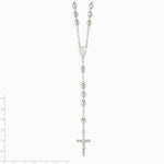 Sterling Silver Polished Rosary Necklace - Product Photo