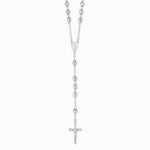 Sterling Silver Polished Rosary Necklace - Product Photo