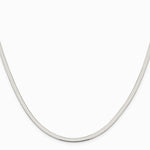 Sterling Silver 3mm Magic Herringbone Chain Necklace 16"-24" - Product Photo