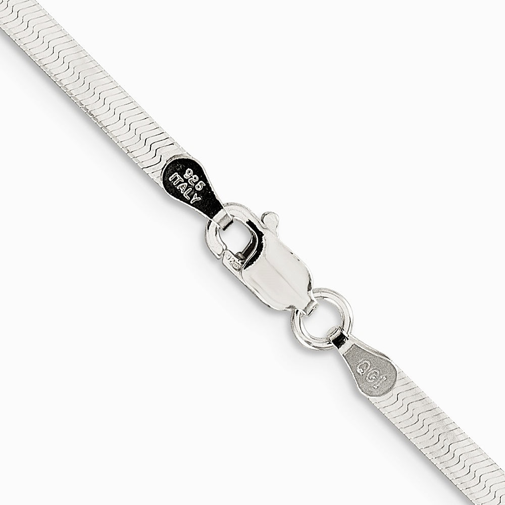 Sterling Silver 3mm Magic Herringbone Chain Necklace 16"-24" - Product Photo