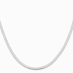 Sterling Silver Rhodium-plated 3mm Magic Herringbone Chain Necklace 16"-24" - Product Photo