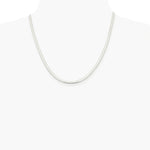 Sterling Silver Rhodium-plated 3mm Magic Herringbone Chain Necklace 16"-24" - Product Photo