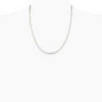 Sterling Silver Rhodium-plated 3mm Magic Herringbone Chain Necklace 16"-24" - Product Photo