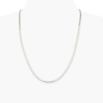 Sterling Silver Rhodium-plated 3mm Magic Herringbone Chain Necklace 16"-24" - Product Photo
