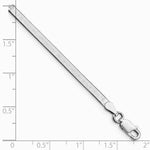 Sterling Silver Rhodium-plated 3mm Magic Herringbone Chain Bracelet 7"-8" - Product Photo