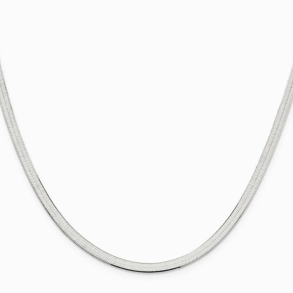 Sterling Silver 3.5mm Magic Herringbone Chain Necklace 16"-24" - Product Photo