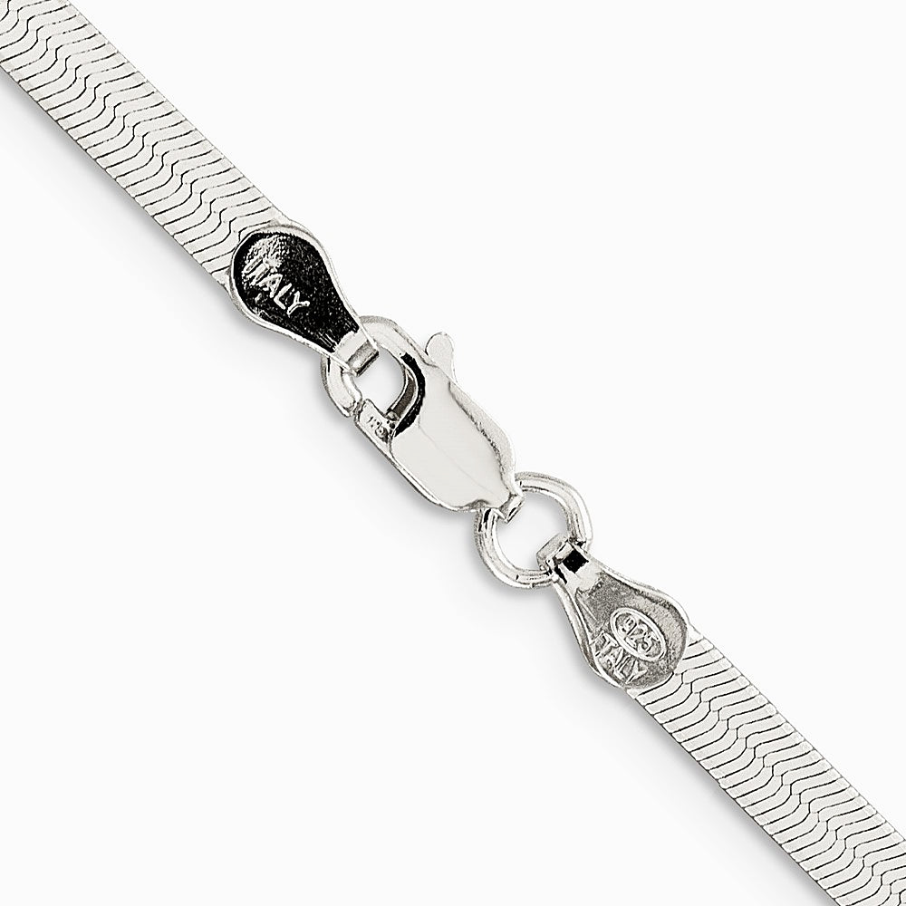 Sterling Silver 3.5mm Magic Herringbone Chain Necklace 16"-24" - Product Photo