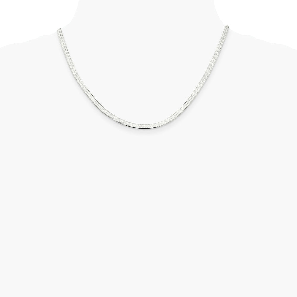 Sterling Silver 3.5mm Magic Herringbone Chain Necklace 16"-24" - Product Photo