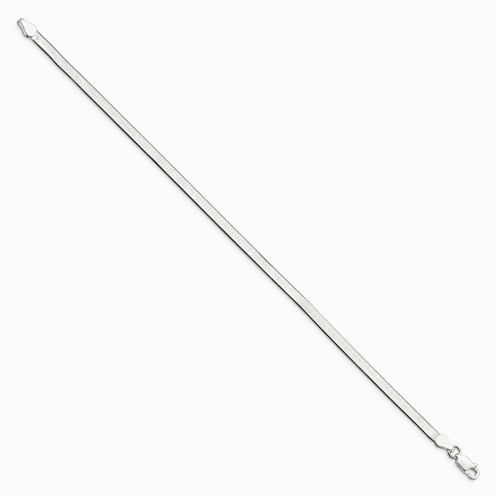 Sterling Silver 3.5mm Magic Herringbone Chain Bracelet 7"-8" - Product Photo