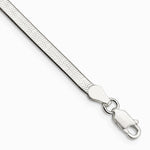 Sterling Silver 3.5mm Magic Herringbone Chain Bracelet 7"-8" - Product Photo