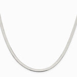 Sterling Silver Rhodium-plated 3.5mm Magic Herringbone Chain Necklace 16"-24" - Product Photo