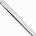 Sterling Silver Rhodium-plated 3.5mm Magic Herringbone Chain Necklace 16"-24" - Product Photo