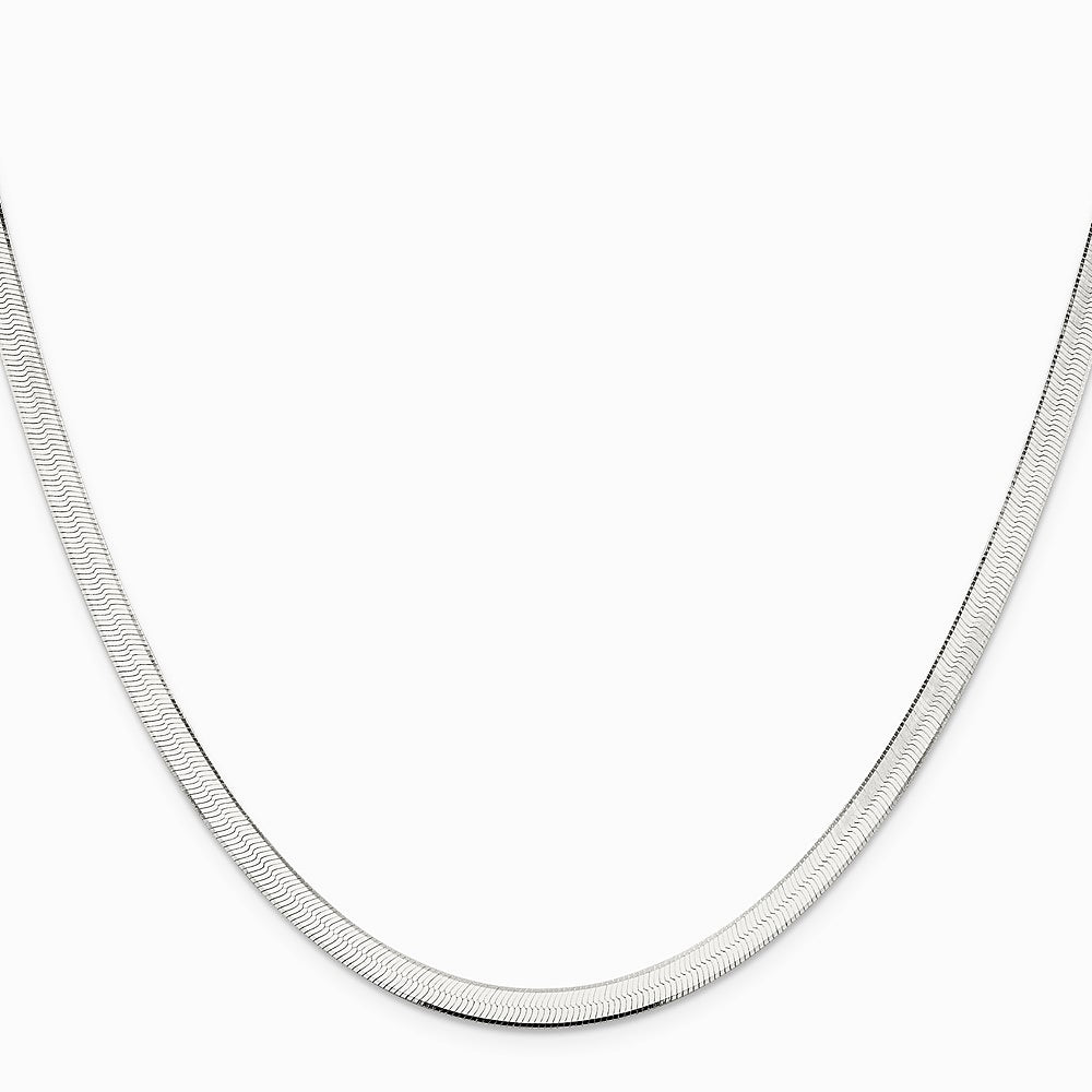 Sterling Silver 4.5mm Magic Herringbone Chain Necklace 16"-24" - Product Photo