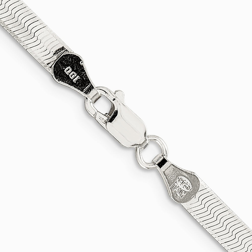 Sterling Silver 4.5mm Magic Herringbone Chain Necklace 16"-24" - Product Photo