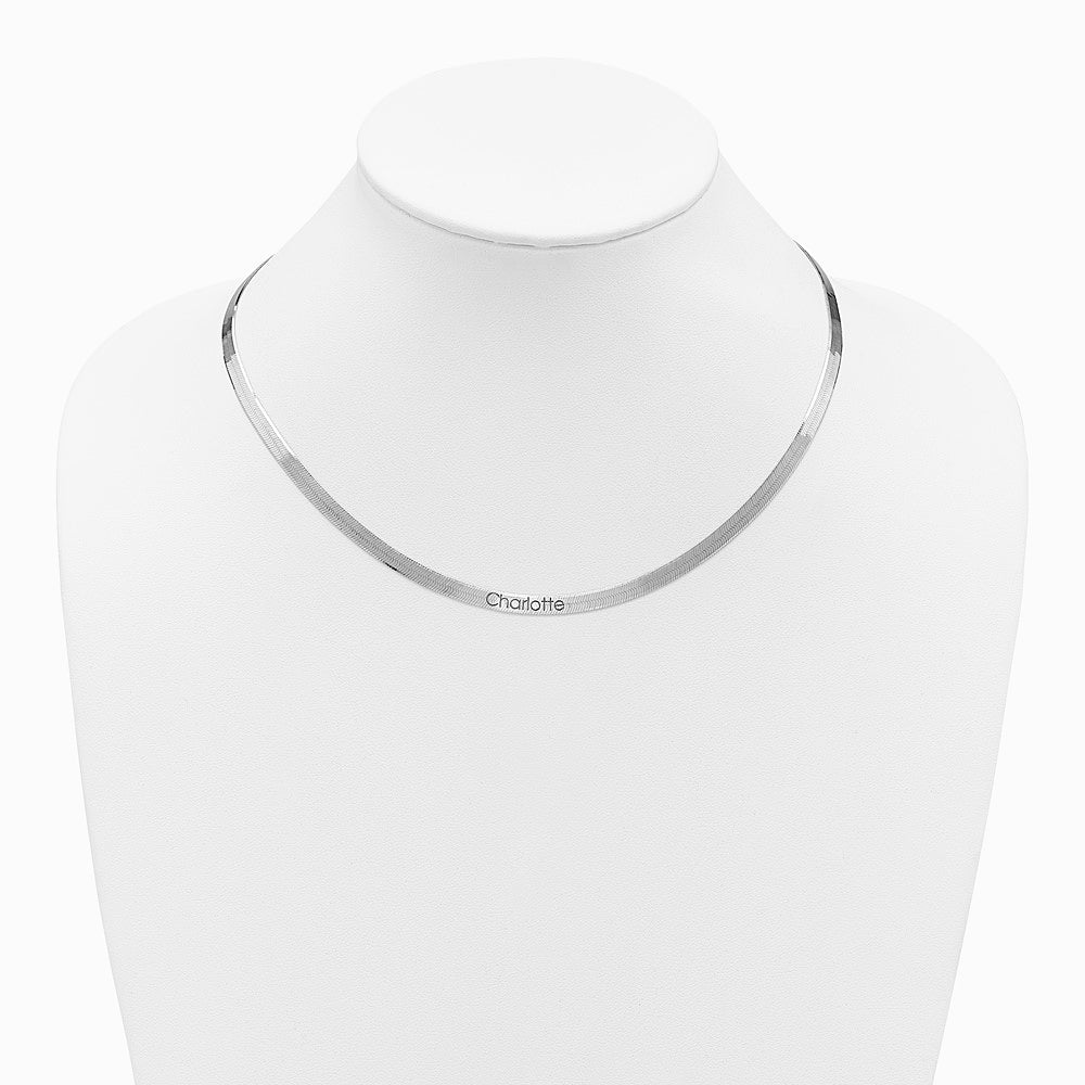 Sterling Silver 4.5mm Magic Herringbone Chain Necklace 16"-24" - Product Photo