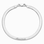 Sterling Silver 4.5mm Magic Herringbone Chain Bracelet 7"-8" - Product Photo