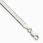 Sterling Silver 4.5mm Magic Herringbone Chain Bracelet 7"-8" - Product Photo