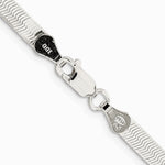 Sterling Silver Rhodium-plated 4.5mm Magic Herringbone Chain Necklace 16"-24" - Product Photo