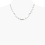 Sterling Silver Rhodium-plated 4.5mm Magic Herringbone Chain Necklace 16"-24" - Product Photo