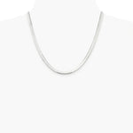 Sterling Silver Rhodium-plated 4.5mm Magic Herringbone Chain Necklace 16"-24" - Product Photo