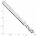 Sterling Silver Rhodium-plated 4.5mm Magic Herringbone Chain Bracelet 7"-8" - Product Photo
