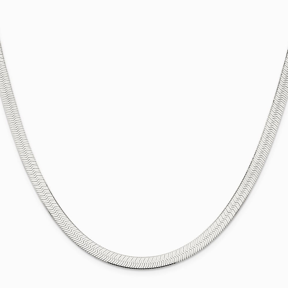 Sterling Silver 5.25mm Magic Herringbone Chain Necklace 16"-24" - Product Photo