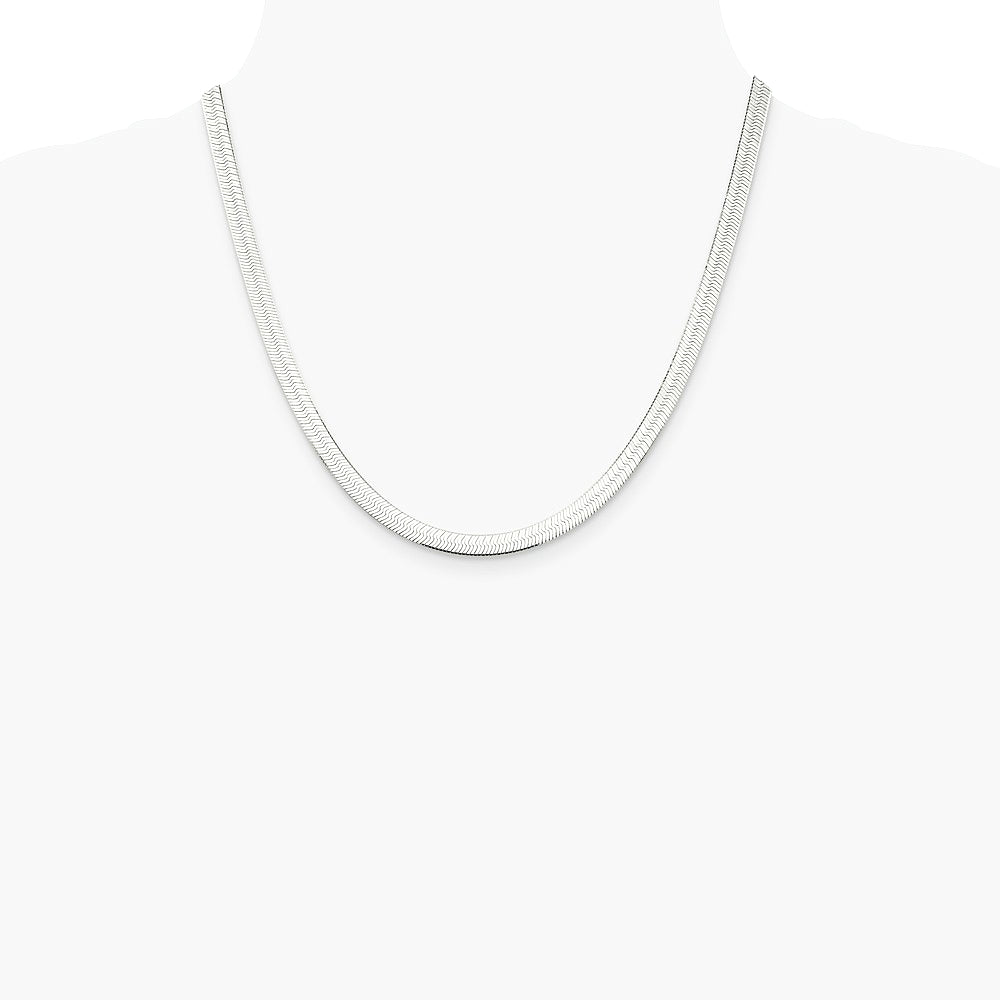 Sterling Silver 5.25mm Magic Herringbone Chain Necklace 16"-24" - Product Photo