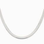 Sterling Silver Rhodium-plated 5.25mm Magic Herringbone Chain Necklace 16"-24" - Product Photo