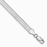 Sterling Silver Rhodium-plated 5.25mm Magic Herringbone Chain Bracelet 7"-8" - Product Photo
