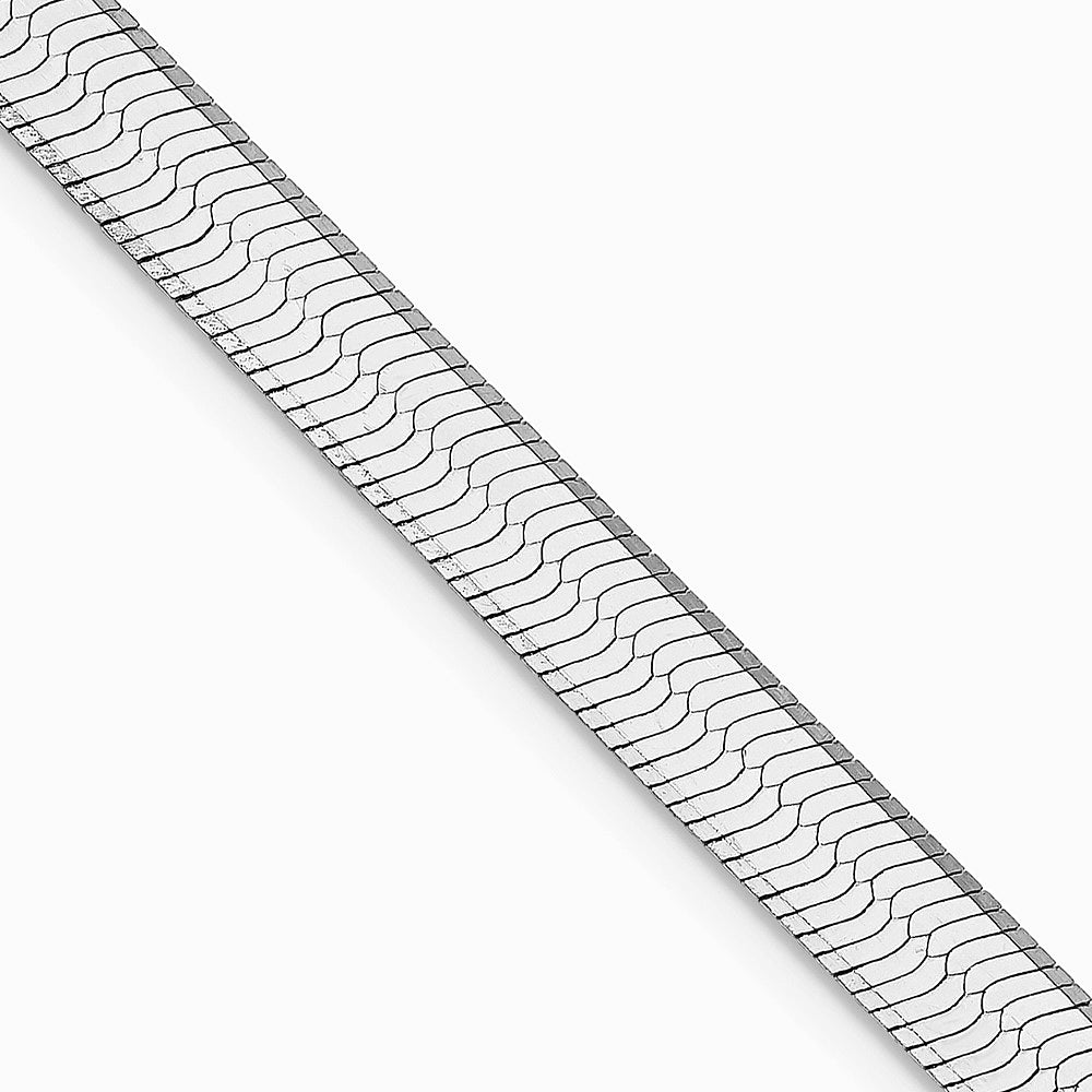 Sterling Silver Rhodium-plated 5.25mm Magic Herringbone Chain Necklace 16"-24" - Product Photo