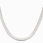 Sterling Silver 7.3mm Magic Herringbone Chain Necklace 16"-24" - Product Photo