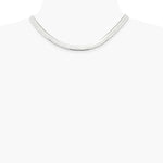 Sterling Silver 7.3mm Magic Herringbone Chain Necklace 16"-24" - Product Photo