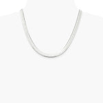 Sterling Silver 7.3mm Magic Herringbone Chain Necklace 16"-24" - Product Photo