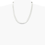 Sterling Silver 7.3mm Magic Herringbone Chain Necklace 16"-24" - Product Photo