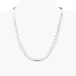 Sterling Silver 7.3mm Magic Herringbone Chain Necklace 16"-24" - Product Photo