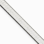 Sterling Silver 7.3mm Magic Herringbone Chain Necklace 16"-24" - Product Photo