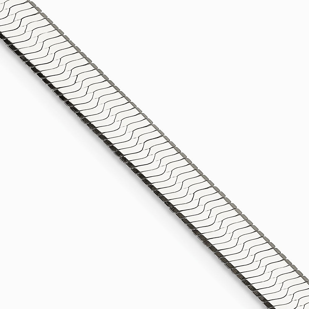 Sterling Silver 7.3mm Magic Herringbone Chain Necklace 16"-24"