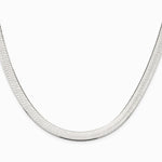 Sterling Silver Rhodium-plated 7.3mm Magic Herringbone Chain Necklace 16"-24" - Product Photo