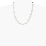Sterling Silver Rhodium-plated 7.3mm Magic Herringbone Chain Necklace 16"-24" - Product Photo