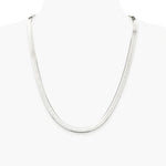 Sterling Silver Rhodium-plated 7.3mm Magic Herringbone Chain Necklace 16"-24" - Product Photo