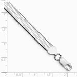 Sterling Silver Rhodium-plated 7.3mm Magic Herringbone Chain Bracelet 7"-8" - Product Photo