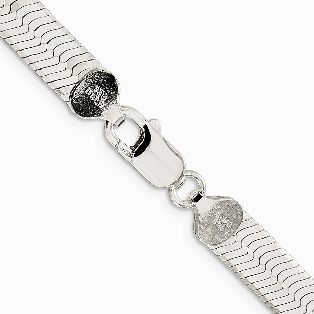 Sterling Silver 8mm Magic Herringbone Chain Necklace 18"-24" - Product Photo