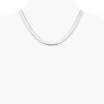 Sterling Silver 8mm Magic Herringbone Chain Necklace 18"-24" - Product Photo