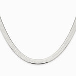 Sterling Silver Rhodium-plated 8mm Magic Herringbone Chain Necklace 18"-24" - Product Photo
