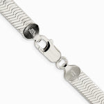Sterling Silver Rhodium-plated 8mm Magic Herringbone Chain Necklace 18"-24" - Product Photo