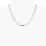 Sterling Silver Rhodium-plated 8mm Magic Herringbone Chain Necklace 18"-24" - Product Photo