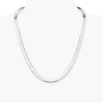 Sterling Silver Rhodium-plated 8mm Magic Herringbone Chain Necklace 18"-24" - Product Photo