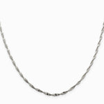 Sterling Silver 2mm Twisted Herringbone Chain Necklace 16"-24" - Product Photo